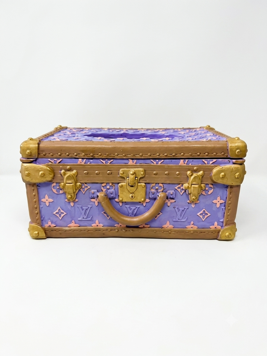 Paris Trunk Couture Tissue Box