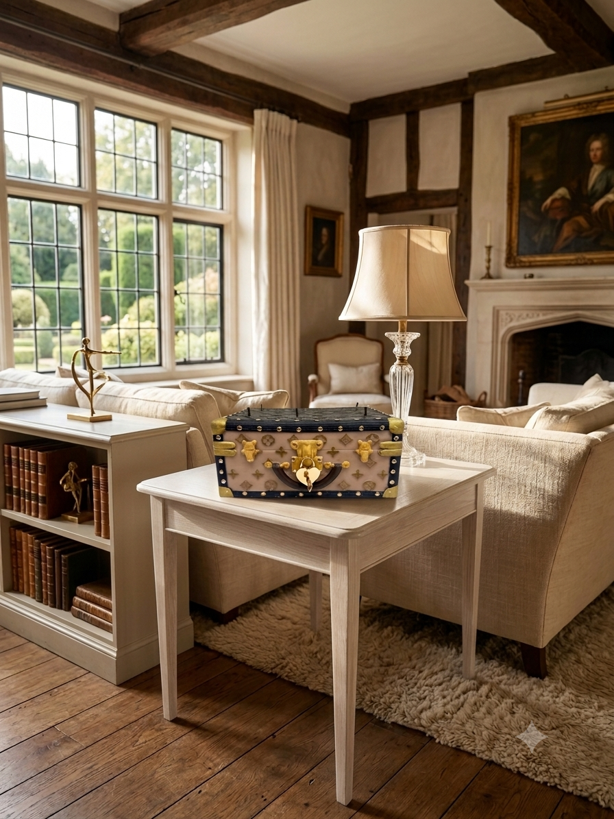 Signature Large Trunk - Brown & Beige