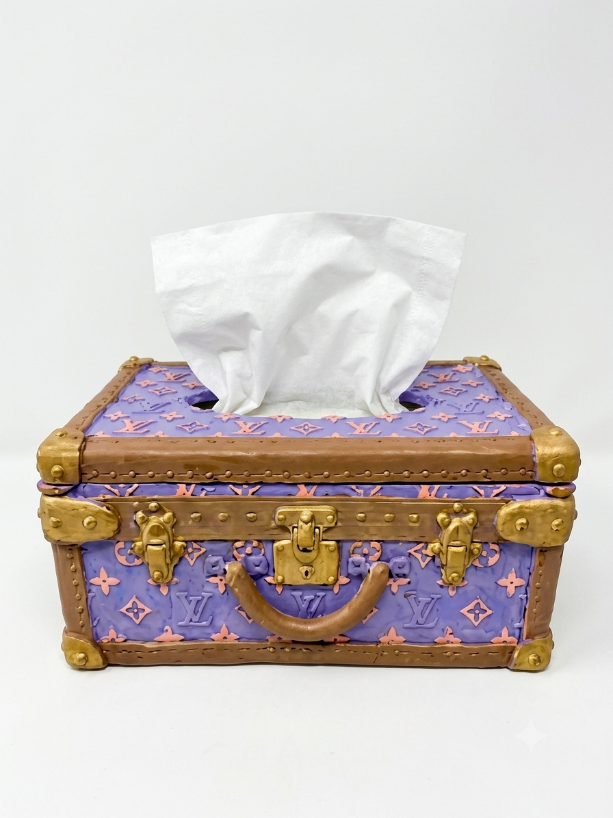 Paris Trunk Couture Tissue Box