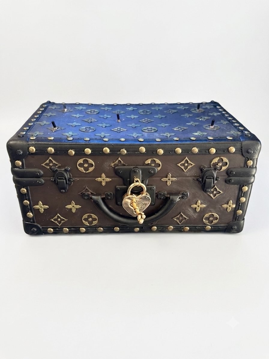 Signature Large Trunk - Brown & Black