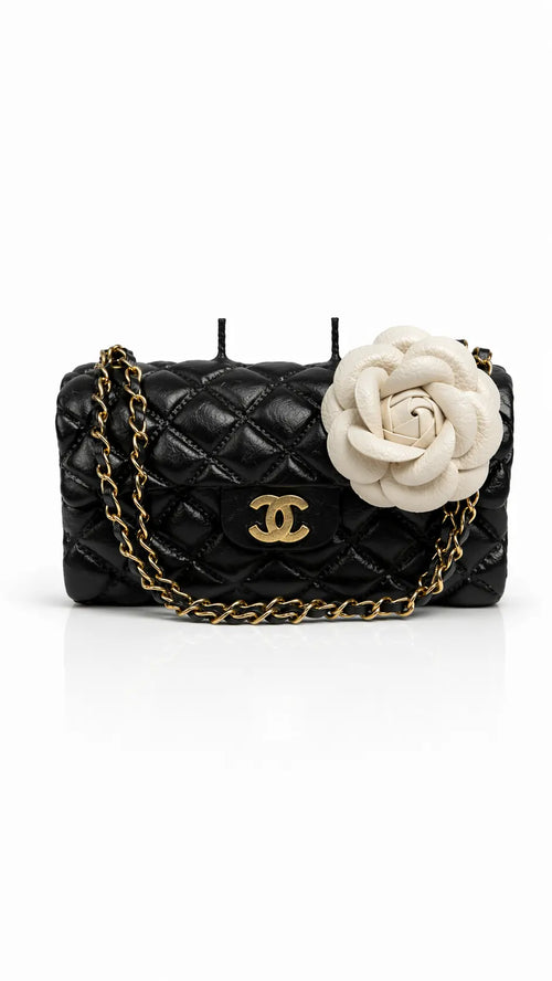 The Black Classic & White Flower Couture