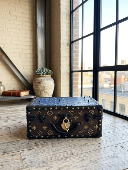 Signature Large Trunk - Brown & Black